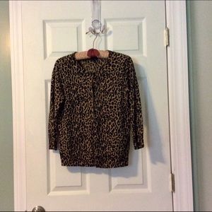 Leopard print merino wool sweater. Size MP.